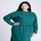 Oversized Cropped Sweatshirt image number null