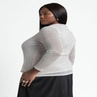 Shine Textured Turtleneck Top image number null