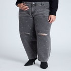 Relaxed Taper Leg  Jean With Studs image number null