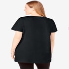 Perfect Short-Sleeve Scoop-Neck Henley Tunic image number null