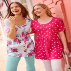 Short-Sleeve Empire Waist Tunic image number null