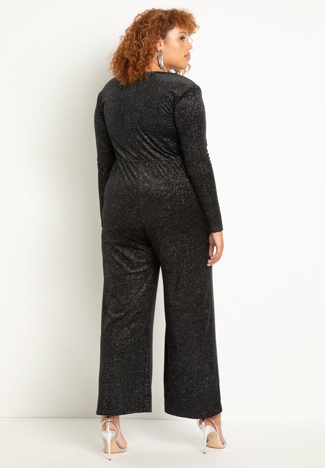 Strong Shoulder Velvet Jumpsuit image number null