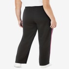 Cotton French Terry Straight-Leg Pull-On Side-Stripe Pants image number null