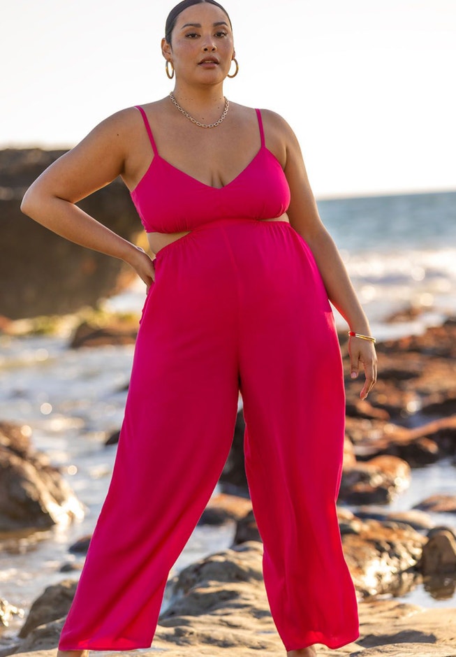 Cutout Detail Jumpsuit Coverup image number 0