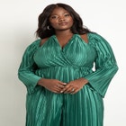 Plisse Jumpsuit With Strap Detail image number null