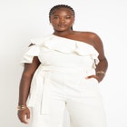 Ruffle One Shoulder Jumpsuit image number null