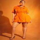 Linen Romper With Skirt Detail image number null