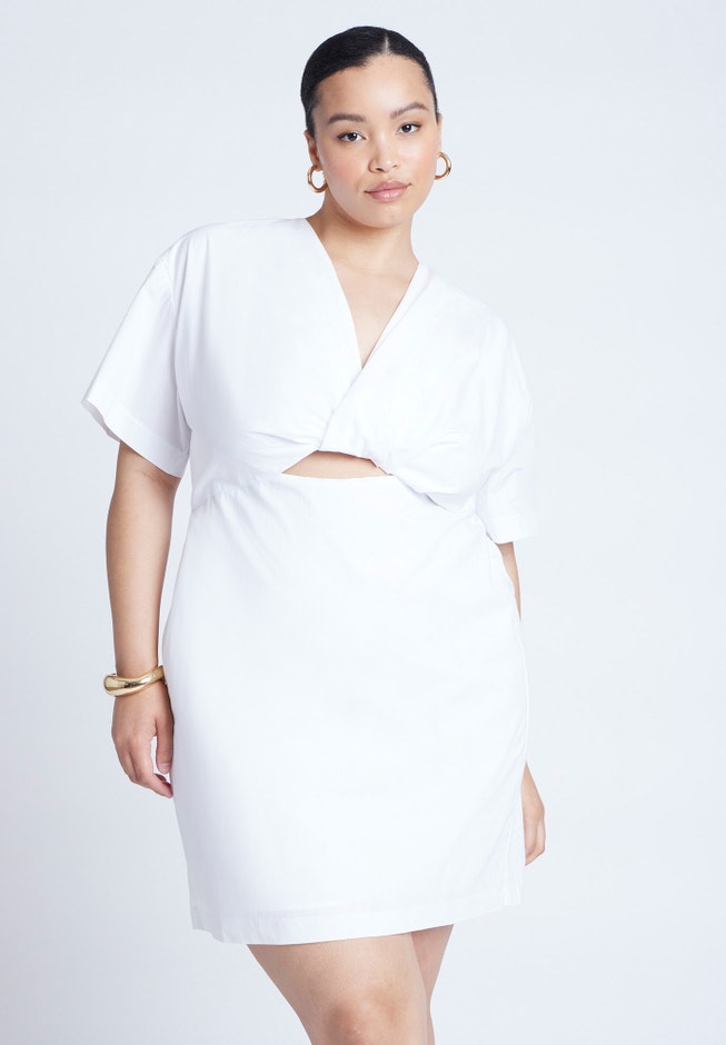 Poplin Twist Mini Dress image number 3