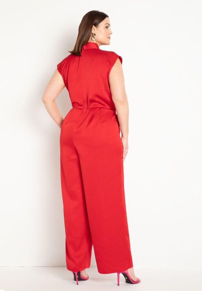Draped Front Jumpsuit image number null