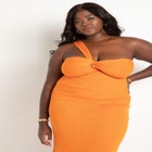 Cropped One Shoulder Knitted Top image number null