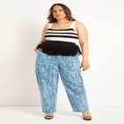 Striped Knitted Fringe Hem Tank image number null