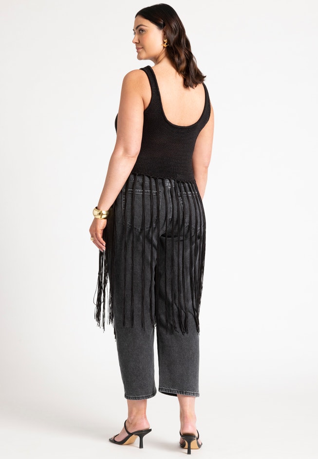 Fringe Sweater Tank image number null