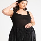 Fringe Sweater Tank image number null