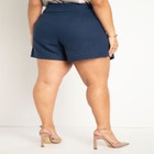 High Waisted Linen Blend Short image number null