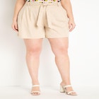 Belted Relaxed Linen Short image number null