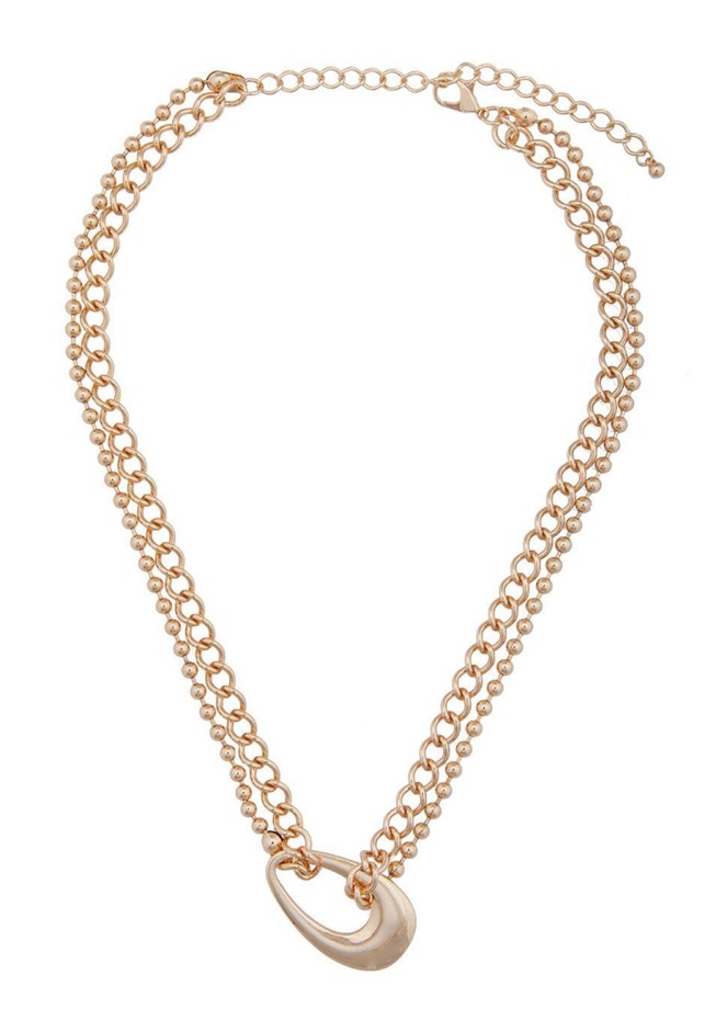 Oval Chain Detail Necklace image number null