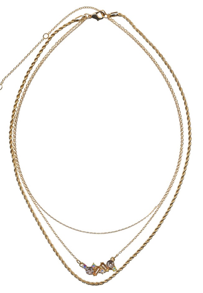Layered Gem + Chains Necklace image number null