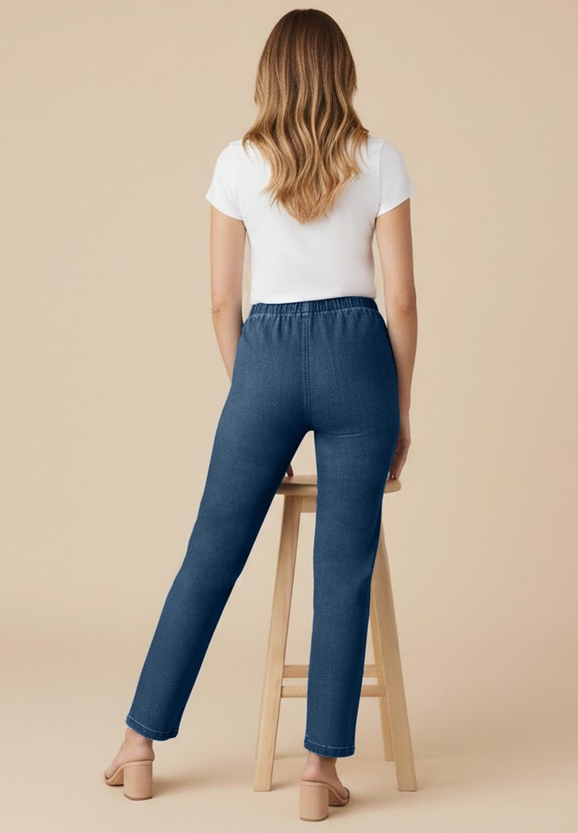 Plus Size Comfort Stretch Straight Leg Jean image number 2
