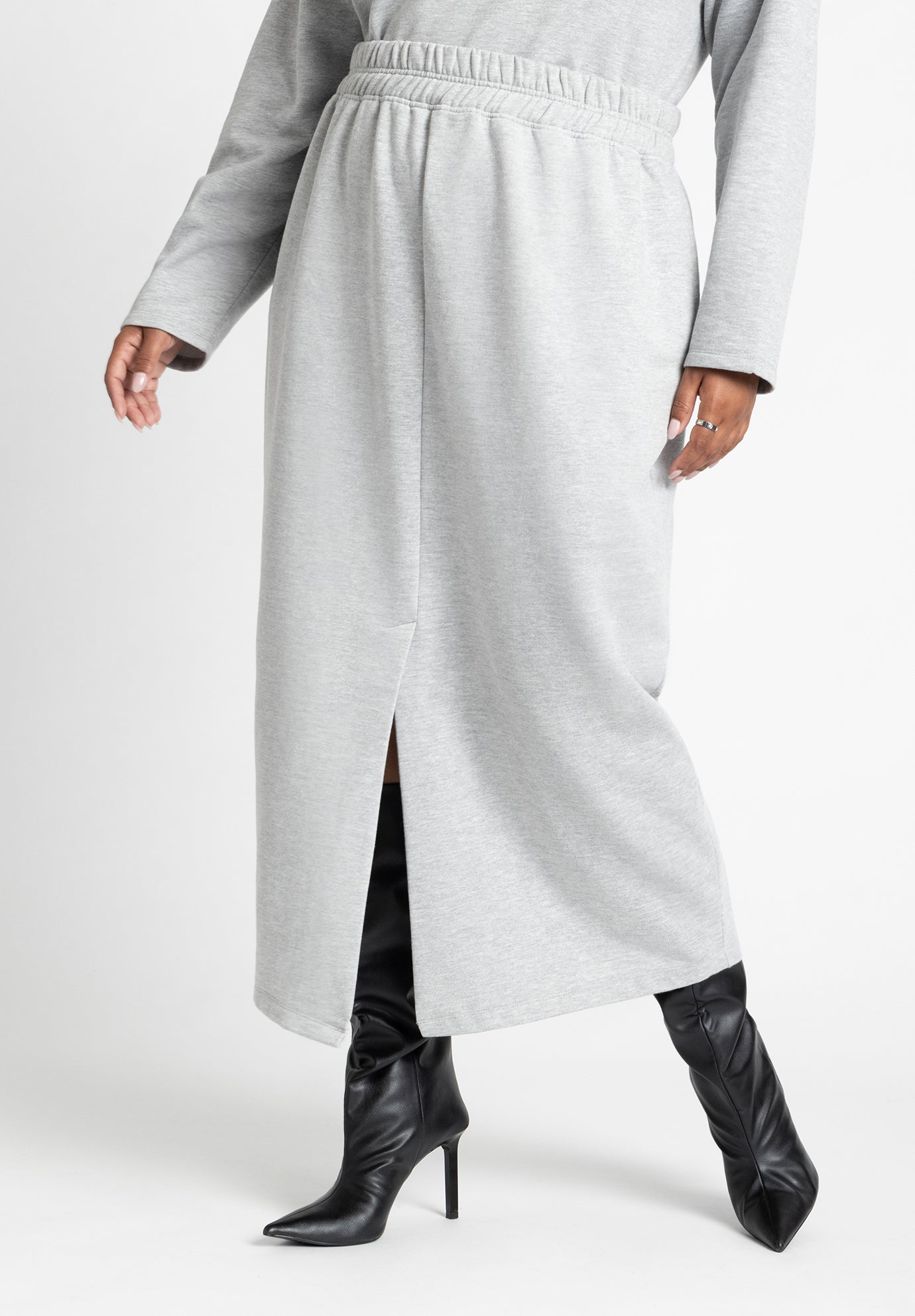 Maxi French Terry Skirt | ELOQUII