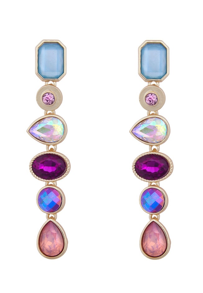 Long Drop Gem Earrings image number null
