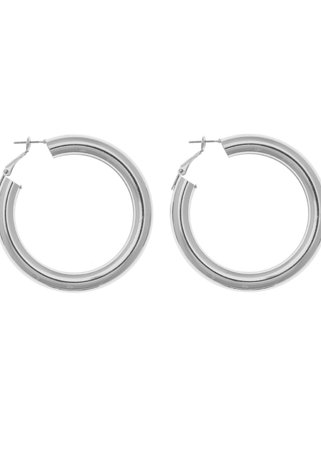 Oversized Rounded Hoop Earrings image number 0