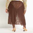 Twist Front Sarong Wrap Coverup Skirt image number null