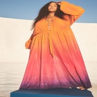 Gabi Fresh Swim x ELOQUII Dramatic Tie Front Coverup Dress image number null