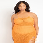 Gabi Fresh Swim x ELOQUII High Slit Crochet Coverup Maxi Dress image number null