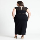 Cap Sleeve Mesh Midi Dress image number null