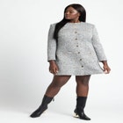 Tweed Long Sleeve Mini Dress image number null