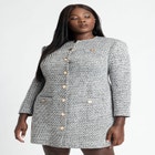 Tweed Long Sleeve Mini Dress image number null
