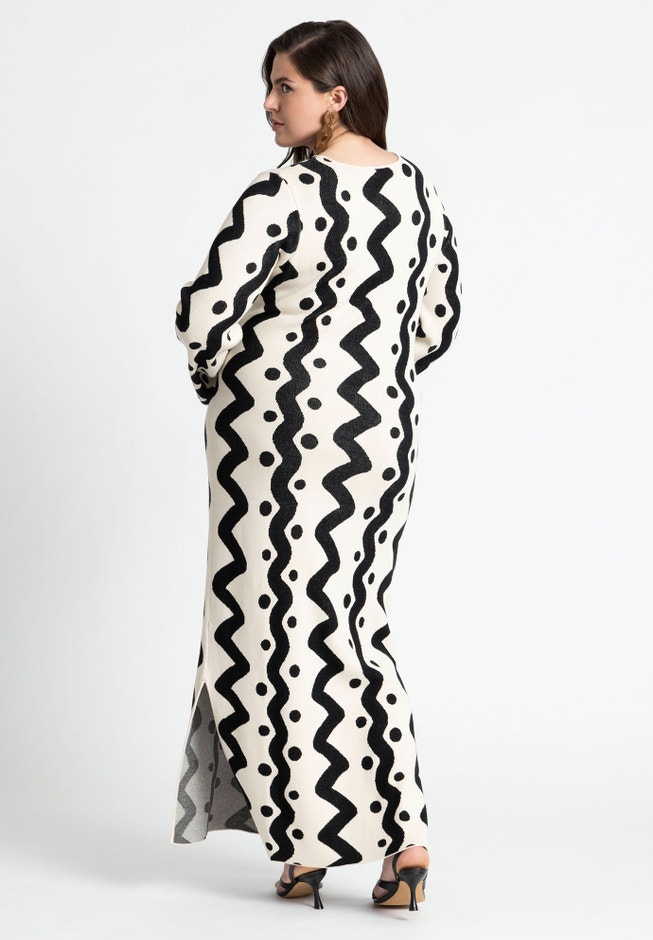 Zig Zag Sweater Dress image number null