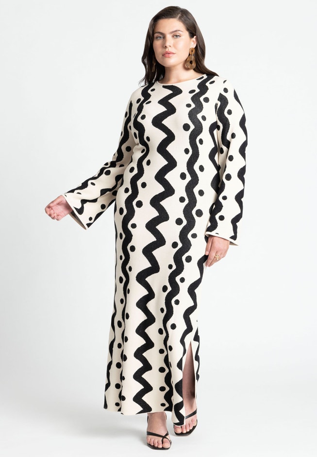 Zig Zag Sweater Dress image number null