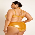 Gabi Fresh Swim x ELOQUII U-Wire Detail Swimsuit with Cutouts image number null