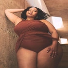 Gabi Fresh Swim x ELOQUII Wrap Detail Mesh Swimsuit image number null