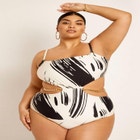Gabi Fresh Swim x ELOQUII Waist Chain Detail Swimsuit with Cutouts image number null