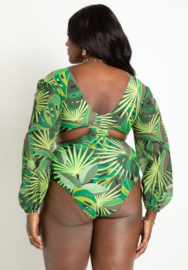 Mixed Media Cutout  Swimsuit image number 2