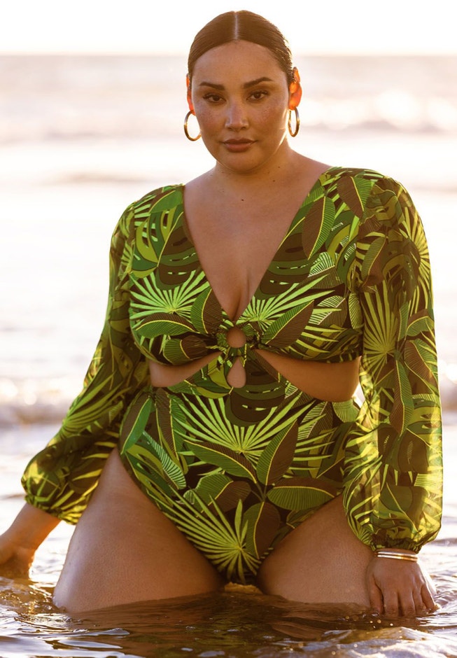 Mixed Media Cutout  Swimsuit image number 0