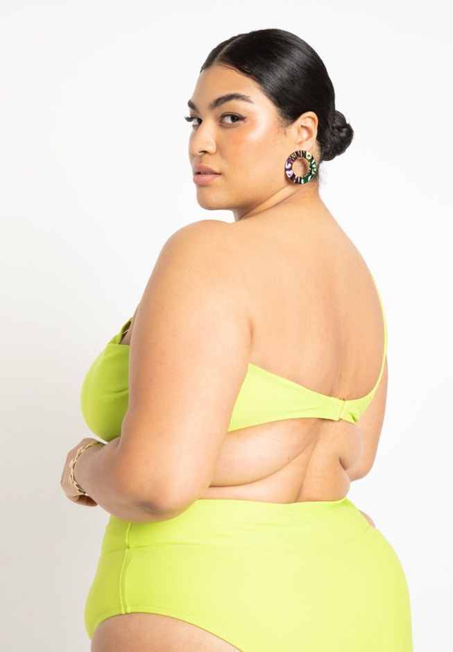 Gabi Fresh Swim x ELOQUII Cutout One Shoulder Bikini Top image number 2