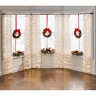 Set Of 3 Cordless Pre-Lit Mini Christmas Wreaths image number null