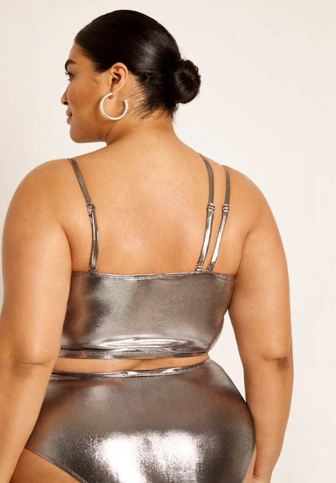 Gabi Fresh Swim x ELOQUII Asymmetrical Neckline Bikini Top image number 2