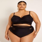 Gabi Fresh Swim x ELOQUII Wrap Detail Mesh Bikini Top image number null