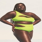 Gabi Fresh Swim x ELOQUII Asymmetrical Super High Waisted Bikini Bottom image number null