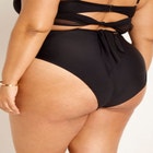 Gabi Fresh Swim x ELOQUII Wrap Detail Mesh High Waisted Bikini Bottom image number null