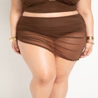 Ruched Bikini Miniskirt image number null