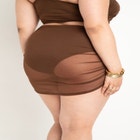 Ruched Bikini Miniskirt image number null