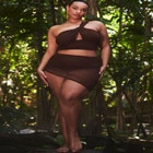 Ruched Bikini Miniskirt image number null