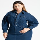 Oversized Denim Midi Dress image number null