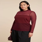 Paneled Sheer Turtleneck image number null