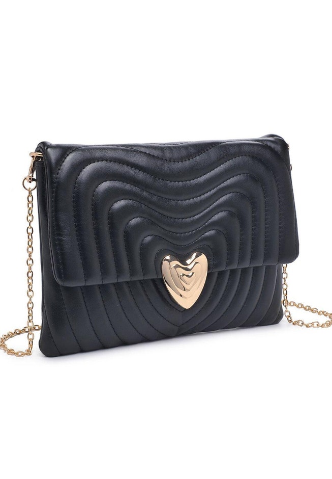 Quilted Heart Clutch image number 1